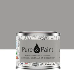 Testeur peinture gris fume velours , PURE  PAINT 100 ml