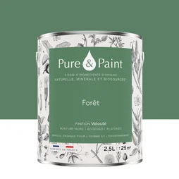Peinture foret mur, plafond et boiserie , PUREPAINT velours 2.5 l