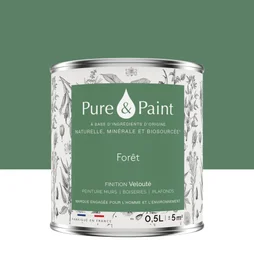 Peinture foret mur, plafond et boiserie , PUREPAINT velours 0.5 l