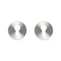Lot de 2 rosaces L1,INSPIRE, acier nickel satiné trou de cylindre