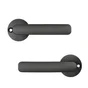 Ensemble de porte Lina peint, aluminium noir sans trou