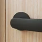 Ensemble de porte Lina peint, aluminium noir sans trou