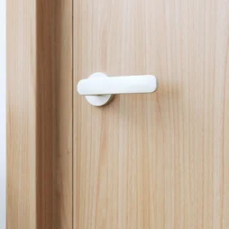 Ensemble de porte Lina peint, aluminium blanc sans trou