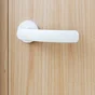 Ensemble de porte Lina peint, aluminium blanc sans trou
