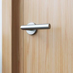 Ensemble de porte sur rosace Sara INSPIRE, nickel satiné sans trou