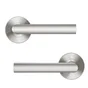 Ensemble de porte sur rosace Sara INSPIRE, nickel satiné sans trou