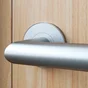 Ensemble de porte sur rosace Sara INSPIRE, nickel satiné sans trou