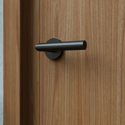 Ensemble de porte sur rosace INSPIRE, peint noir sans trou