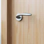 Ensemble de porte sur rosace Agathe INSPIRE, nickel satiné sans trou
