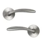 Ensemble de porte sur rosace Agathe INSPIRE, nickel satiné sans trou