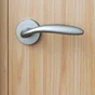 Ensemble de porte sur rosace Agathe INSPIRE, nickel satiné sans trou