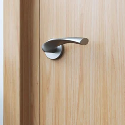 Ensemble de porte sur rosace Arosa INSPIRE, nickel satiné sans trou