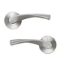 Ensemble de porte sur rosace Arosa INSPIRE, nickel satiné sans trou