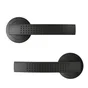 Ensemble de porte sur rosace Louna  INSPIRE, peint noir mat sans trou