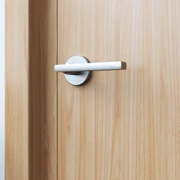 Ensemble de porte sur rosace Lee INSPIRE, nickel satiné sans trou