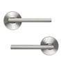 Ensemble de porte sur rosace Lee INSPIRE, nickel satiné sans trou
