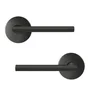 Ensemble de porte sur rosace Lee INSPIRE, peint noir mat sans trou