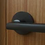 Ensemble de porte sur rosace Lee INSPIRE, peint noir mat sans trou