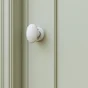 Ensemble de porte sur rosace Gilda INSPIRE, nickel porcelaine blanc sans trou