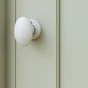 Ensemble de porte sur rosace Gilda INSPIRE, nickel porcelaine blanc sans trou