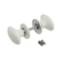 Ensemble de porte sur rosace Gilda INSPIRE, nickel porcelaine blanc sans trou