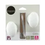 Ensemble de porte sur rosace Gilda INSPIRE, nickel porcelaine blanc sans trou