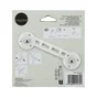 Ensemble de porte sur rosace Gilda INSPIRE, nickel porcelaine blanc sans trou