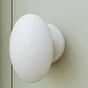 Ensemble de porte sur rosace Gilda INSPIRE, laiton porcelaine blanc sans trou