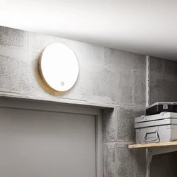 Hublot extérieur à détection LED intégrée rond D.25 cm 1620 Lm blanc Ezy INSPIRE