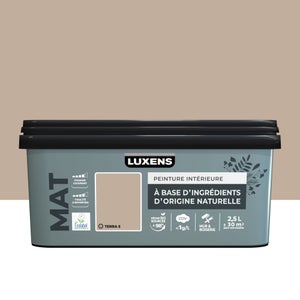 Peinture mur, boiserie terra 5 mat LUXENS Biosourcée 2.5l