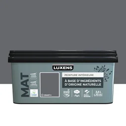 Peinture murs et boiserie LUXENS, mat, gris Granit 2, 2,5L