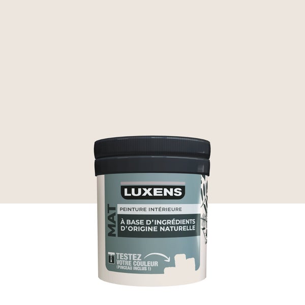 Testeur peinture mat Paper 5 pour mur, LUXENS biosourcée, blanc créme, 0.075 litre