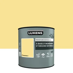 Peinture murs et boiserie LUXENS, mat, jaune Banana 6, 0,5L