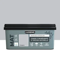 Peinture murs et boiserie LUXENS, mat, gris Granit 5, 2,5L