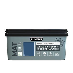 Peinture mur, boiserie denim 1 mat LUXENS Biosourcée 2.5l