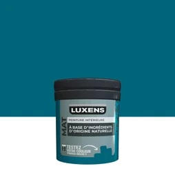 Testeur peinture mat Miami 1 pour mur, LUXENS biosourcée, bleu canard, 0.075 litre