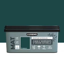 Peinture murs et boiserie LUXENS, mat, vert Emeraude 0, 2,5L