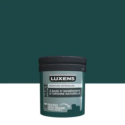 Testeur peinture mat Emerald 0 pour mur, LUXENS biosourcée, vert émeraude, 0.075 litre