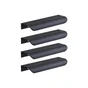 Lot de 4 poignées de meuble Oslo, aluminium noir peint, entraxe 96 mm