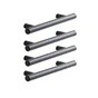 Lot de 4 poignées de meuble Sara, inox noir peint, entraxe 96 mm