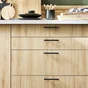 Lot de 4 poignées de meuble Sara, inox noir peint, entraxe 96 mm