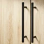 Poignée de meuble Sara, inox noir peint, entraxe 160 mm