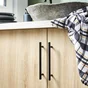 Poignée de meuble Sara, inox noir peint, entraxe 160 mm