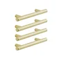 Lot de 4 poignées de meuble Sara, acier laiton brossé, entraxe 96 mm