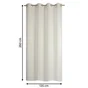 Voilage Harlana, creme l.135 x H.260 cm