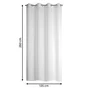Voilage Harlana, blanc l.135 x H.260 cm