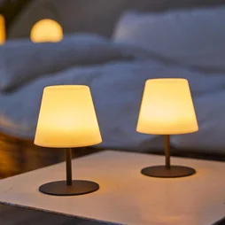 Lampe extérieur Twins, IP44, H.16 cm rechargeable USB 110 Lm intensité variable, lot de 2, LUMISKY