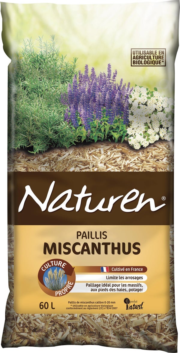 Paillis de protection de miscanthus, 60 l