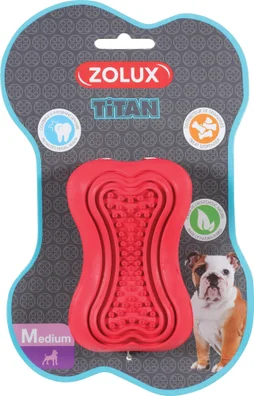 Jouet chien caoutchouc titan M rouge