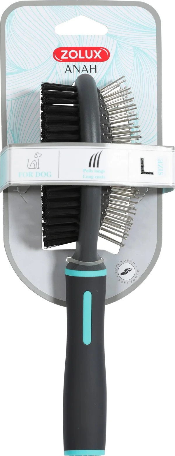 Brosse chien double anah, large